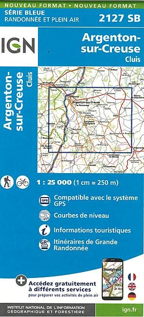 IGN - 2127 SB ARGENTON SUR CREUSE 1 25 000