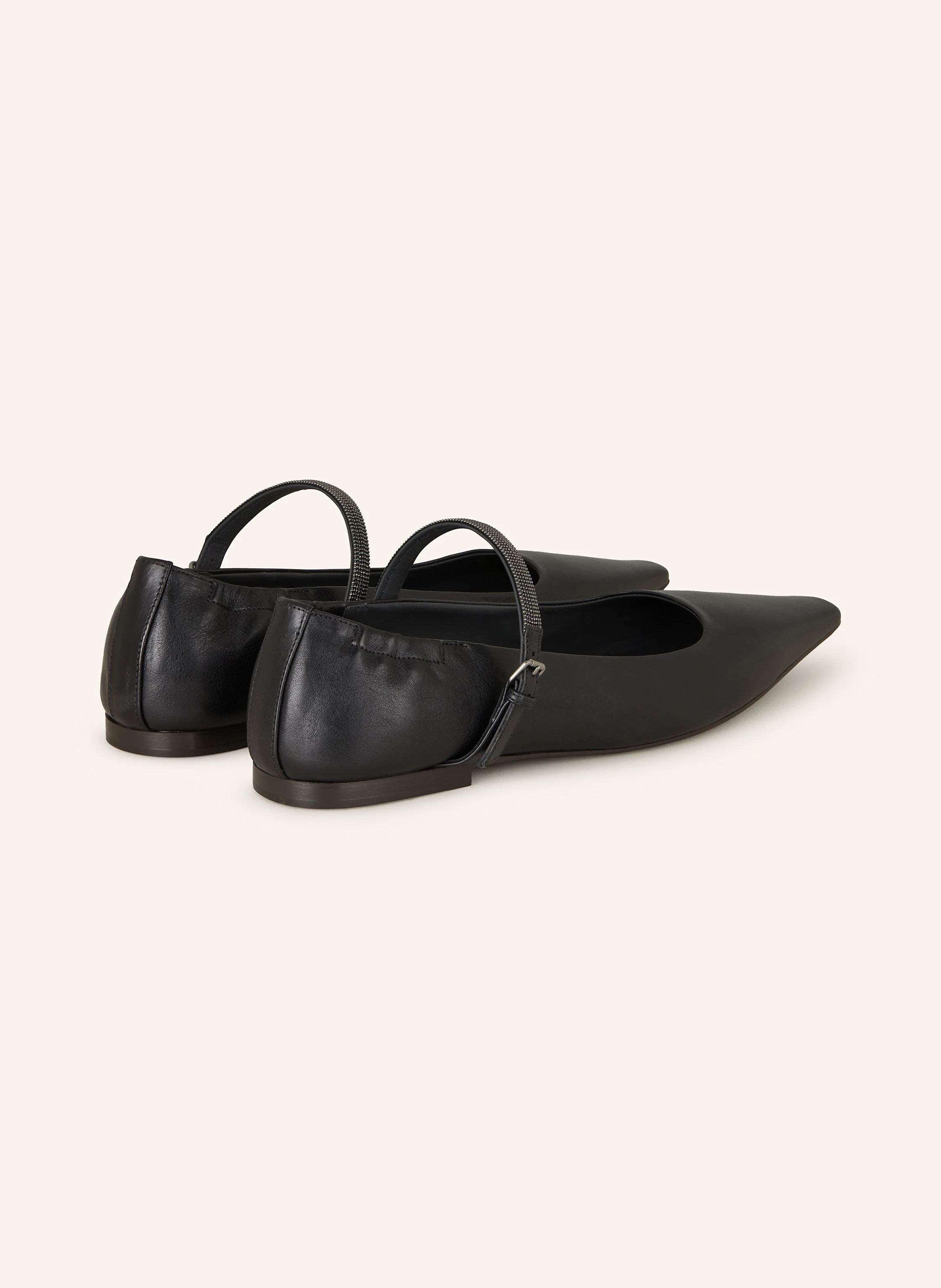 BRUNELLO CUCINELLI Mary-Jane-Ballerinas mit Schmuckperlen