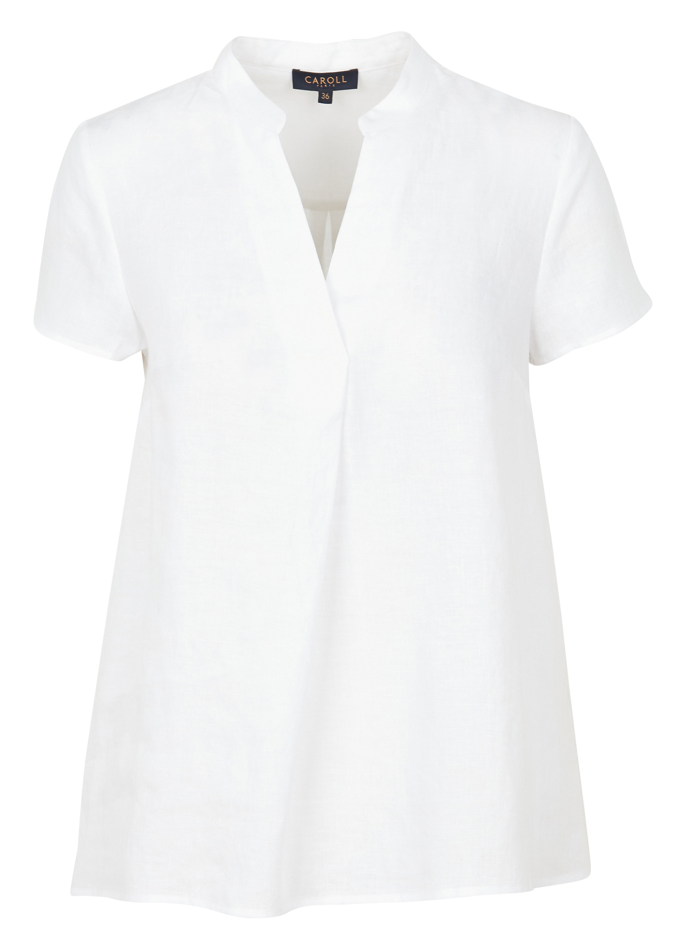 KATB - Top col V en lin | Blanc