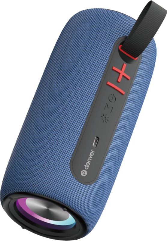 Denver Bluetooth Speaker Draadloos - Lichteffecten - Muziek Box - AUX - TWS Pairing - BTL360 - Blauw