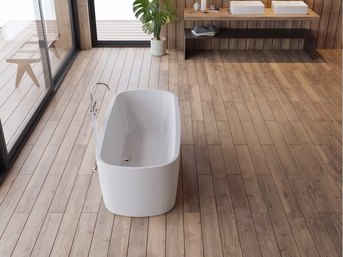 Baignoire îlot rectangulaire DUNE L.170 x l.80 cm, by SPALINA