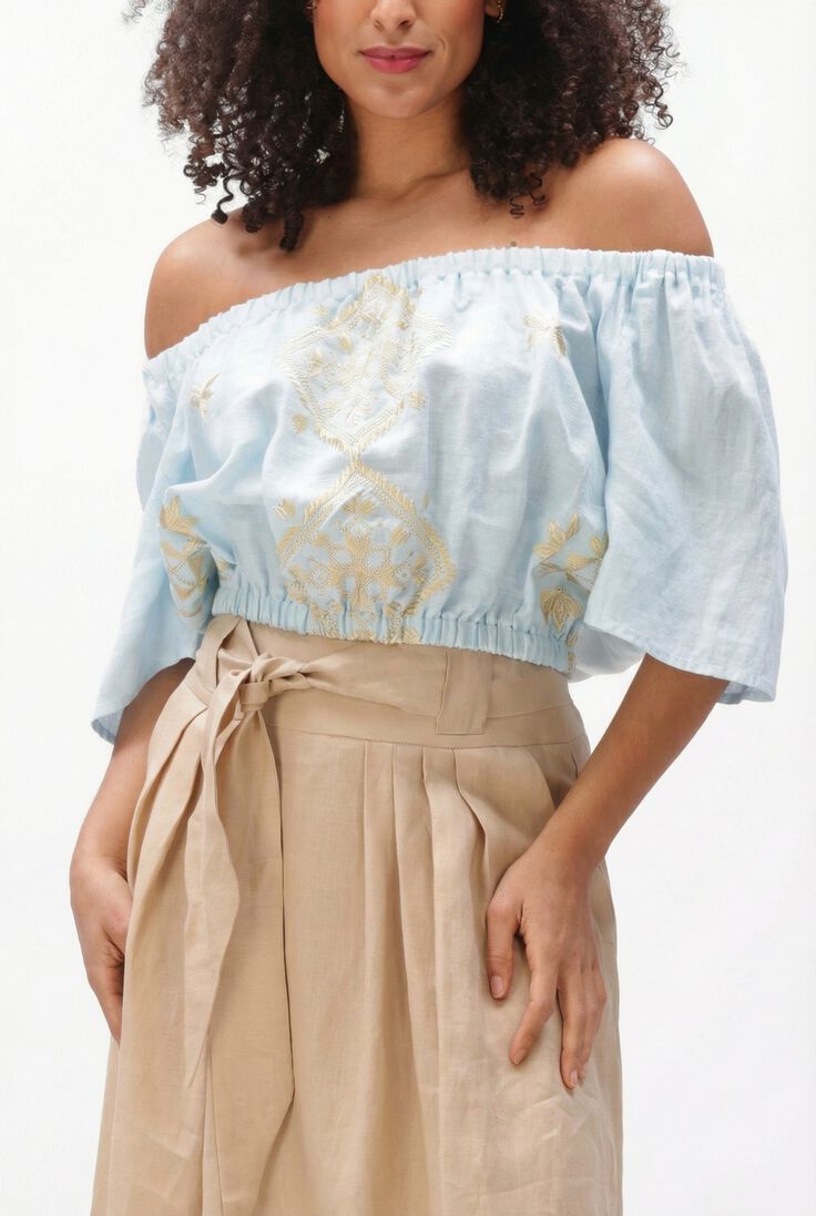 blauwe greek archaic kori tops & t-shirts s26k-2144037