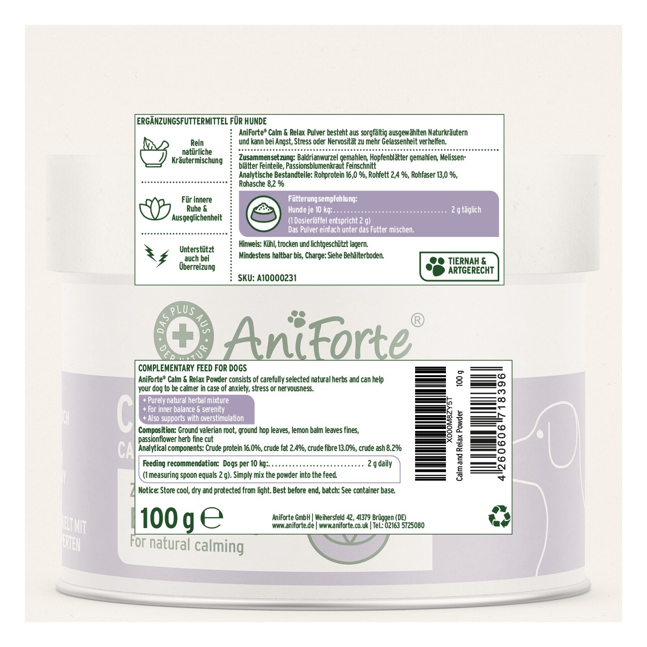 AniForte Calm & Relax Kräuter 100g