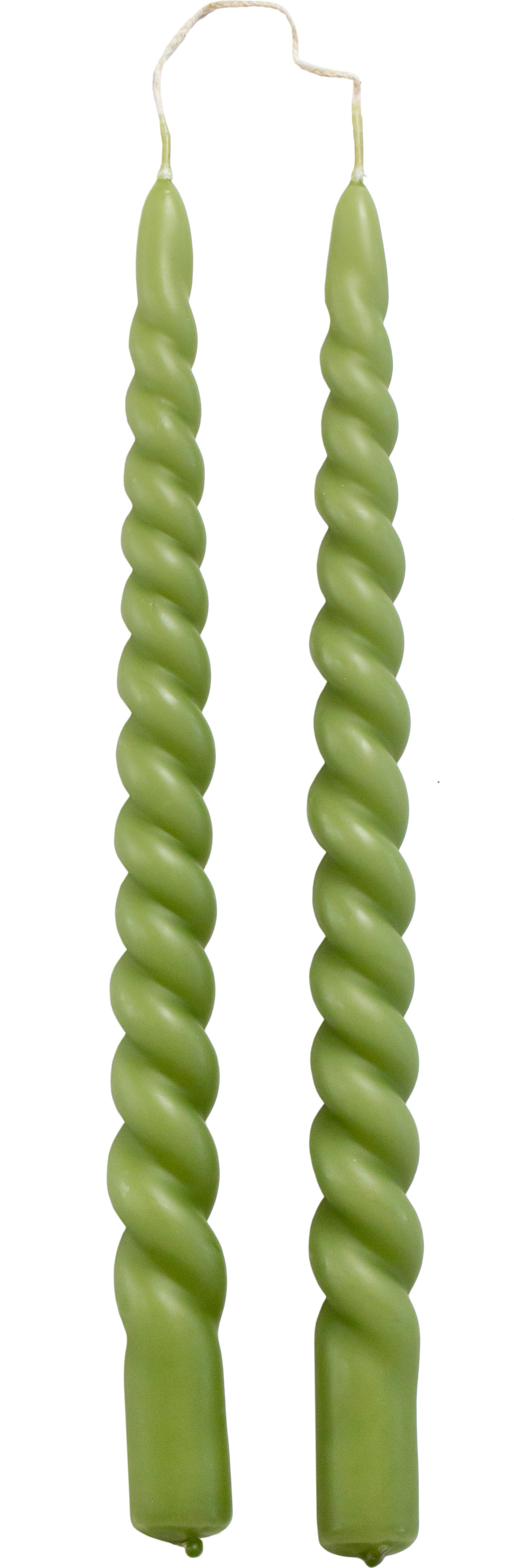 Rustik Lys dinerkaars Swirl groen 8,5 uur 2 stuks