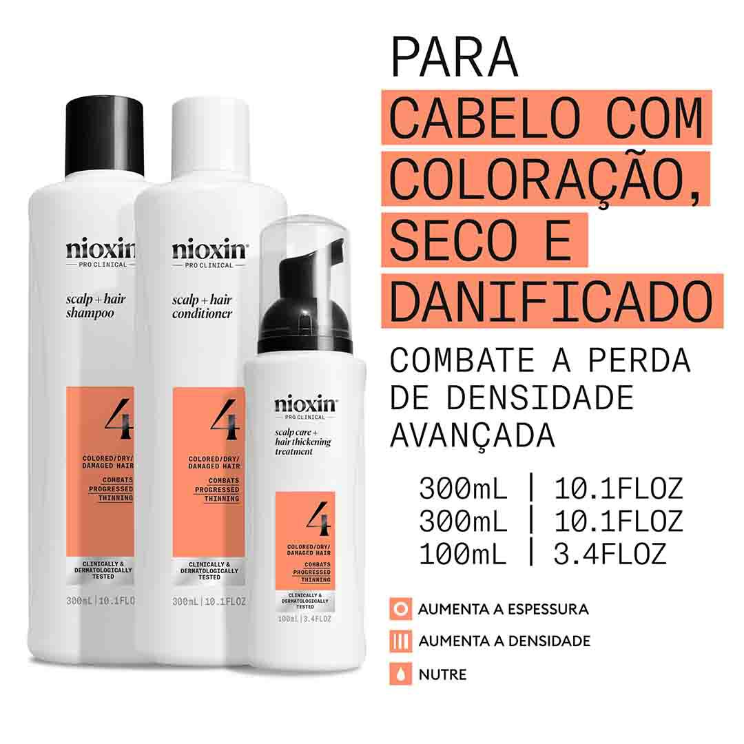 Nioxin Sistema 4 Kit Tratamento Cabelos Pintados - 1un