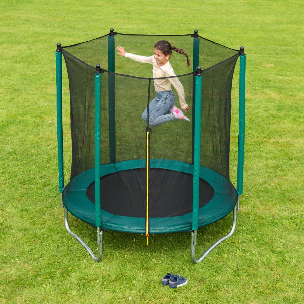 1,8 m großes Trampolin mit Sicherheitsnetz