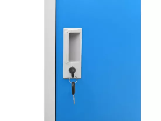 Armoires à casiers 2 pcs Gris clair et bleu 90x45x92,5 cm Acier