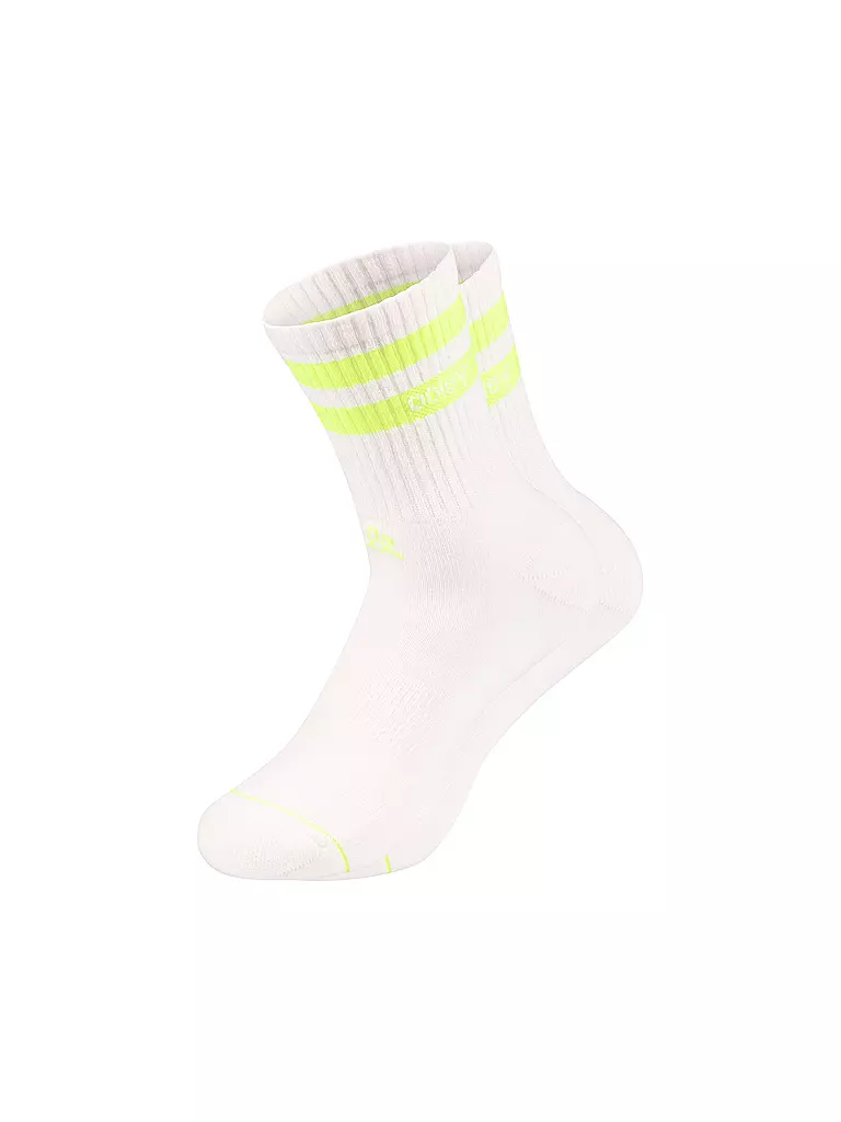OOLEY Socken STREETMOOD weiss / lemon weiss
