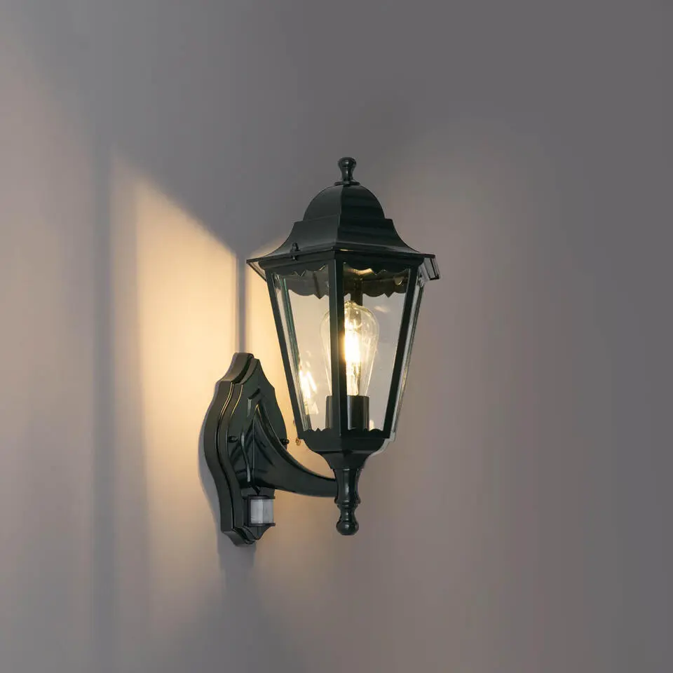 Qazqa buitenlampen met sensor new orleans groen e27
