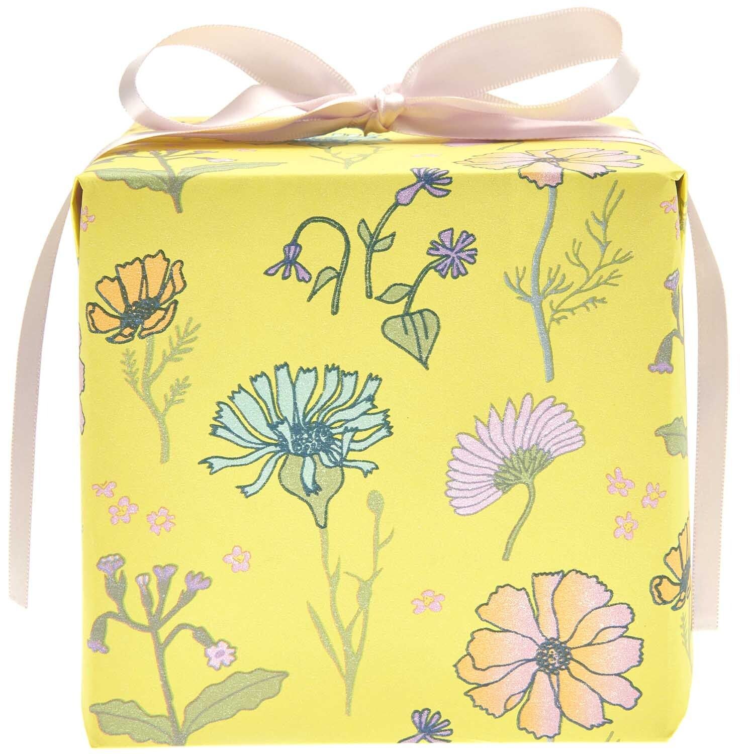 Geschenkpapier FUTSCHIKATO BLUMEN (2m) in gelb