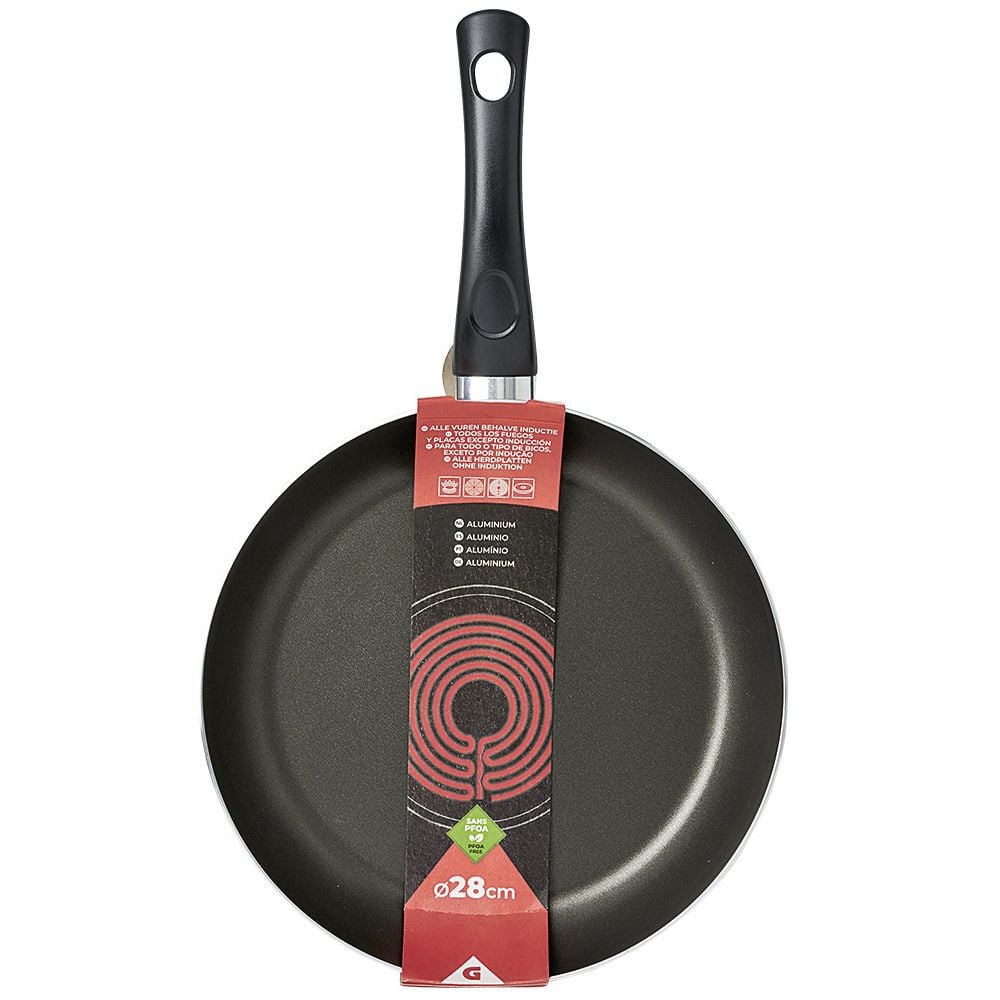 Poêle aluminium noir et rouge Ø28cm