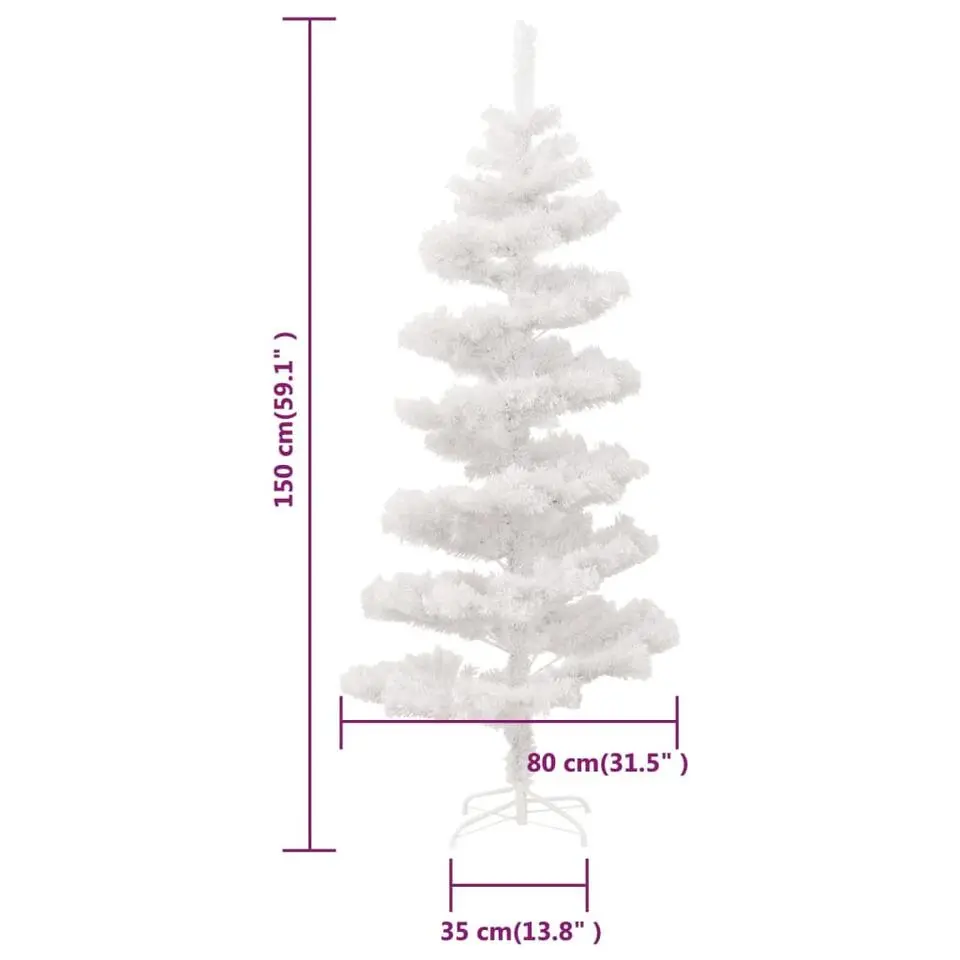 vidaXL - Spiraalkerstboom - Wit - 150 x 80 cm