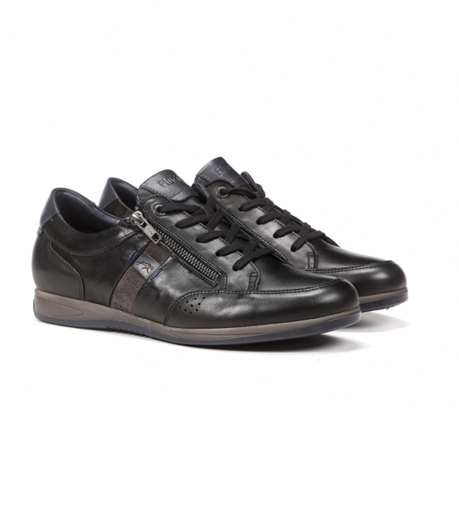 Sapatos Fluchos Daniel F1280 Havana em couro preto