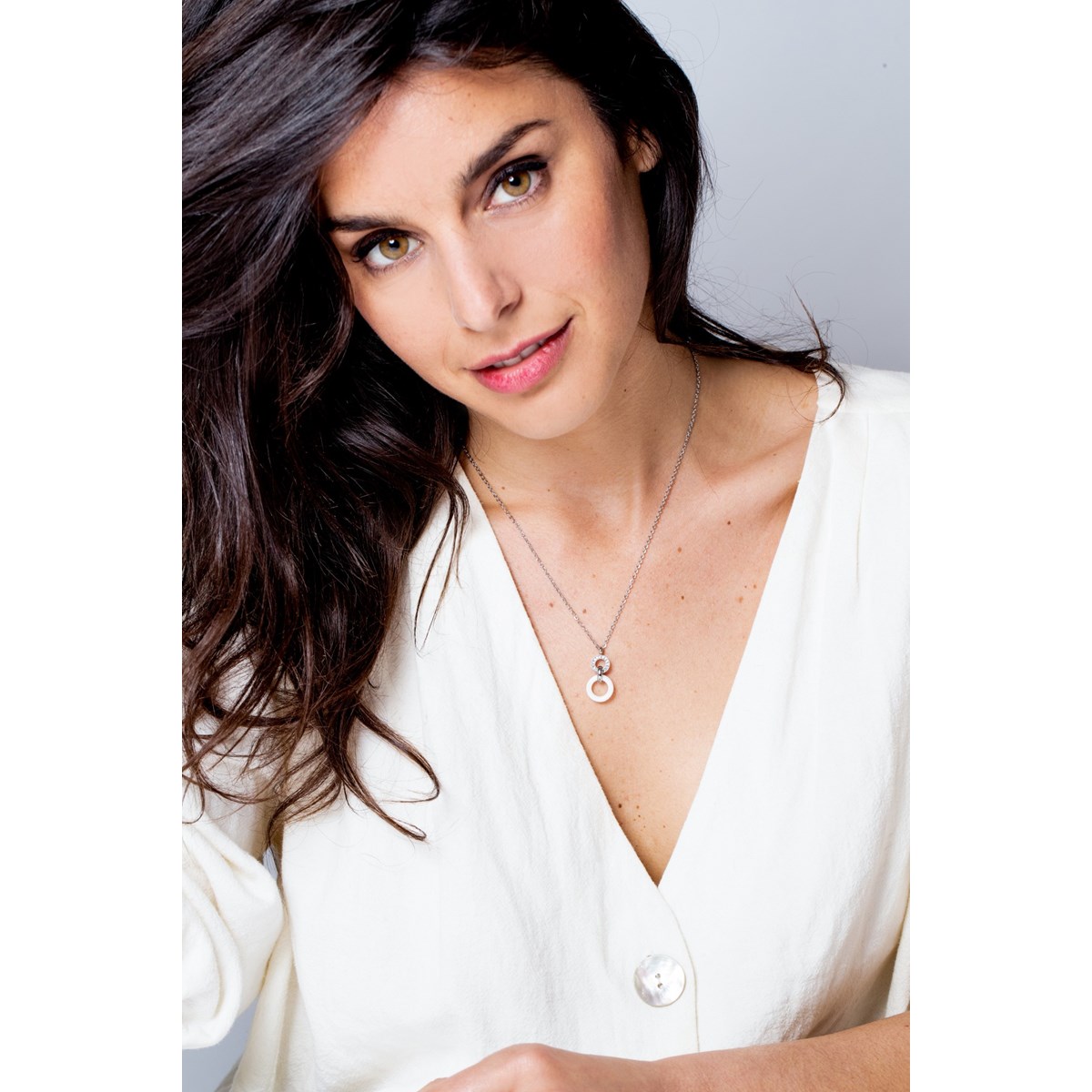 Collier en Acier avec cristal