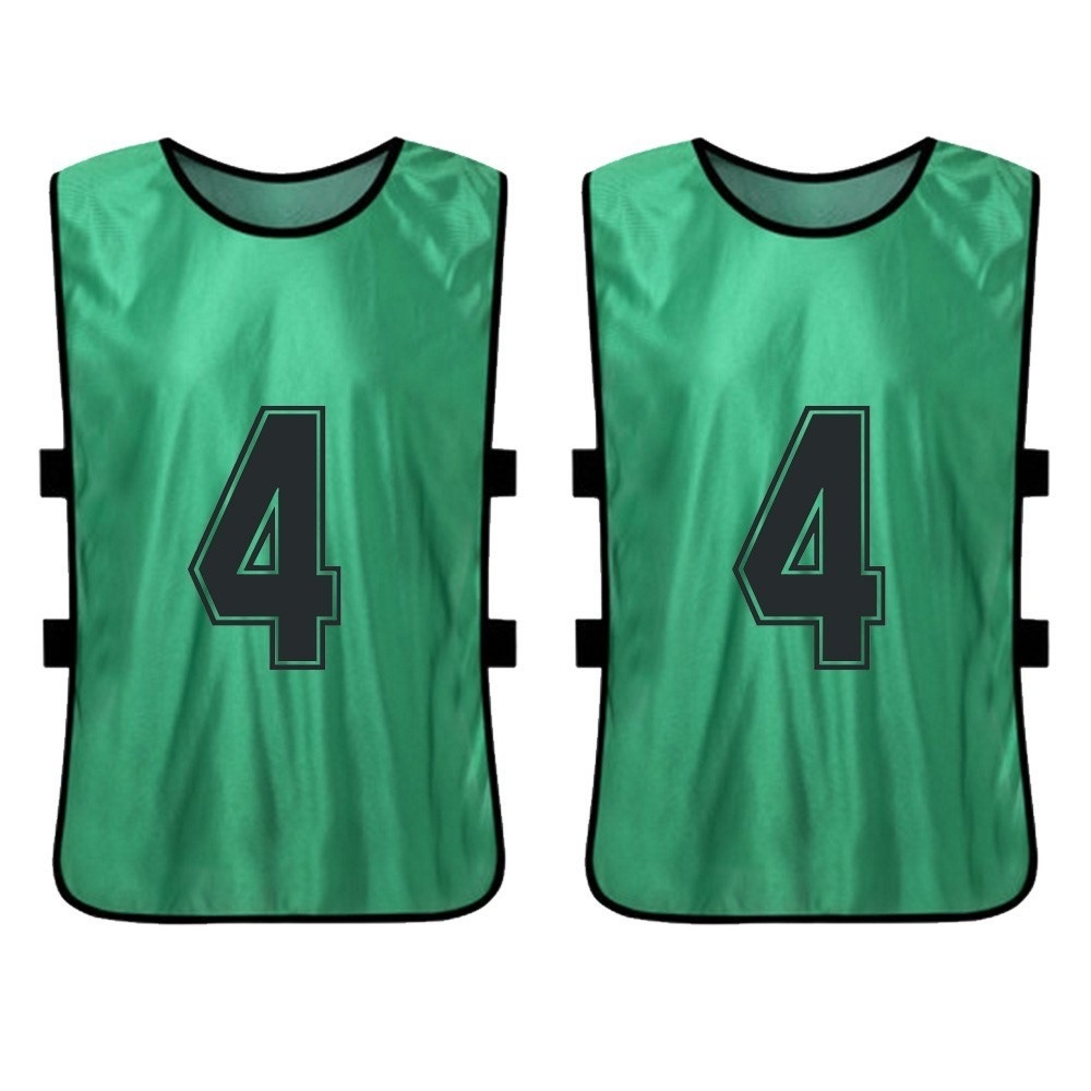 (6er Set) Sport Trikot Fussball Team Trainingsleibchen für Erwachsene (Unisex) - Grün