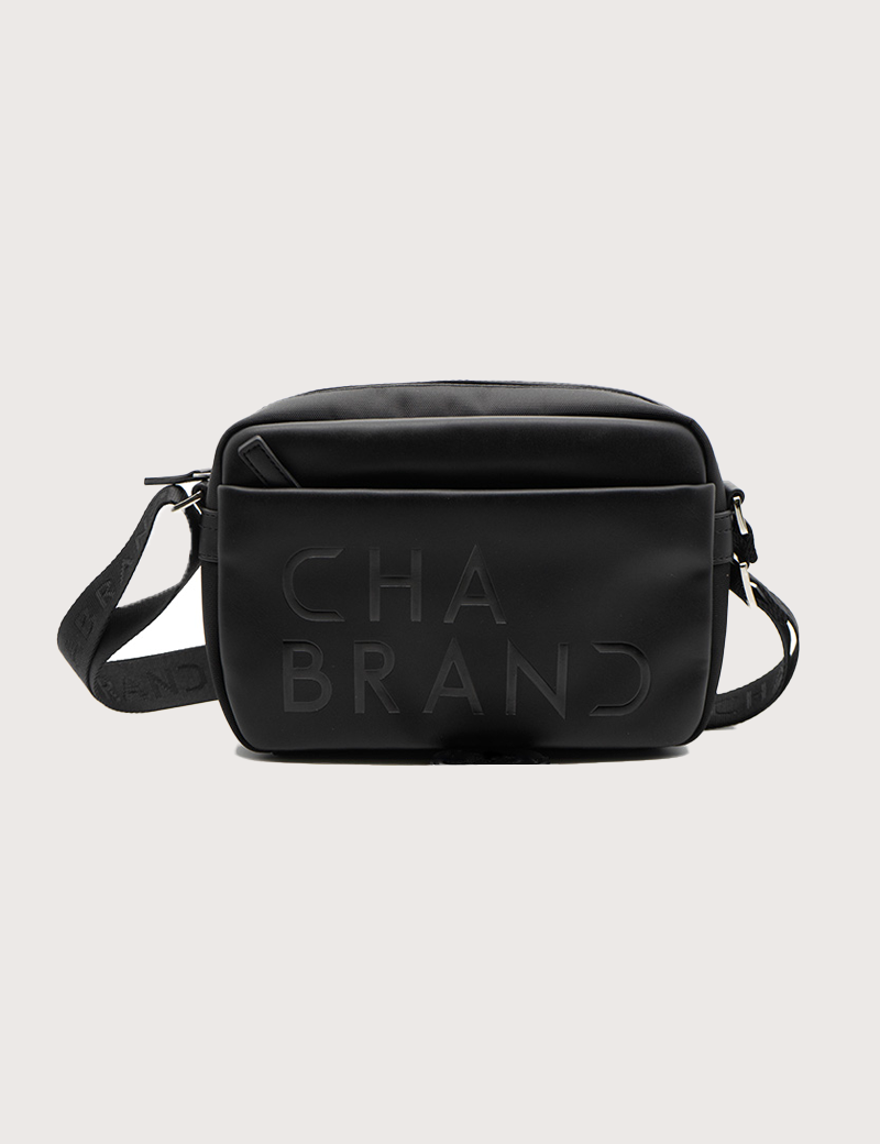 CHABRAND SACOCHE BI-MATIÈRE REPORTER LOGO NOIR