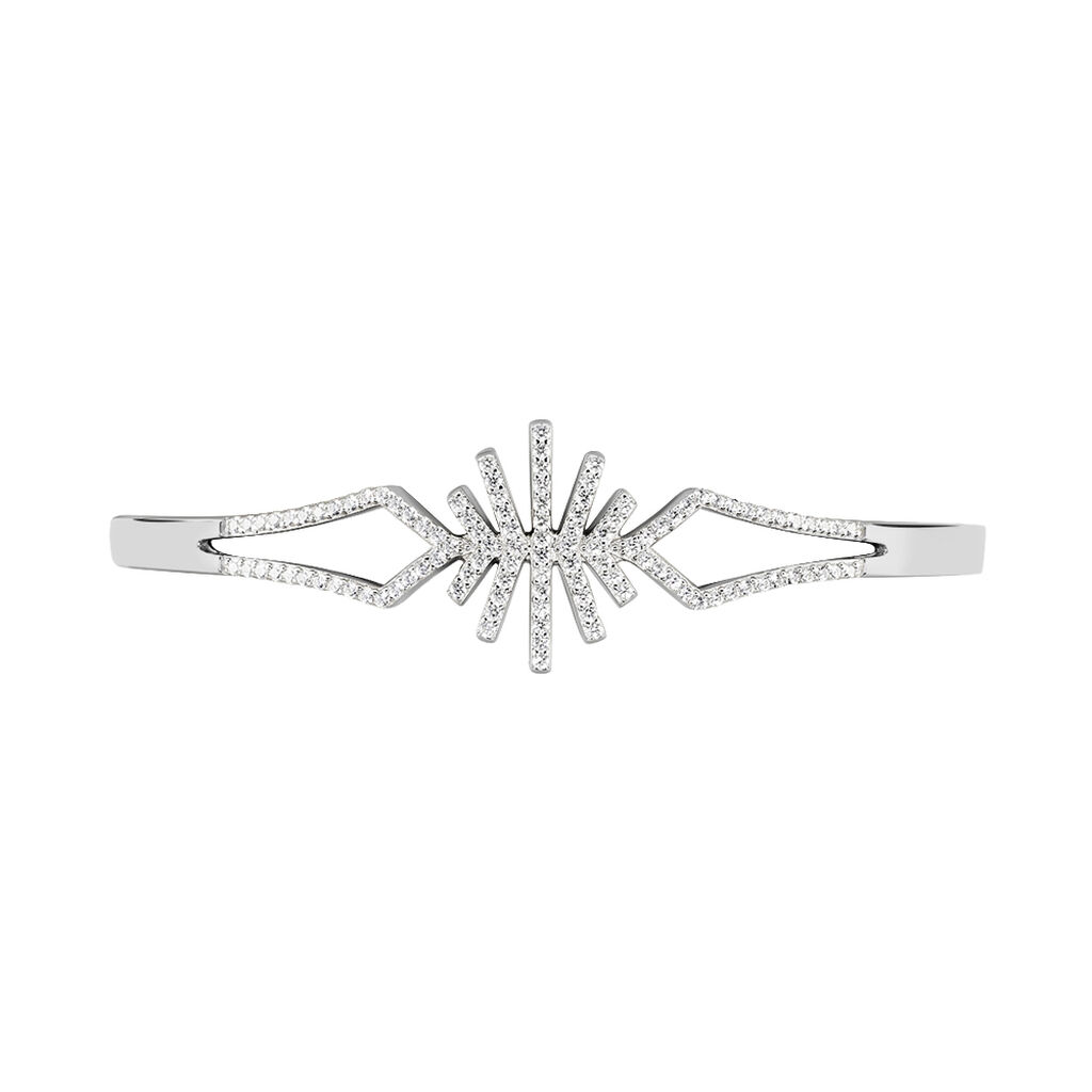 Bracelet Jonc Neli Argent Blanc Oxyde De Zirconium