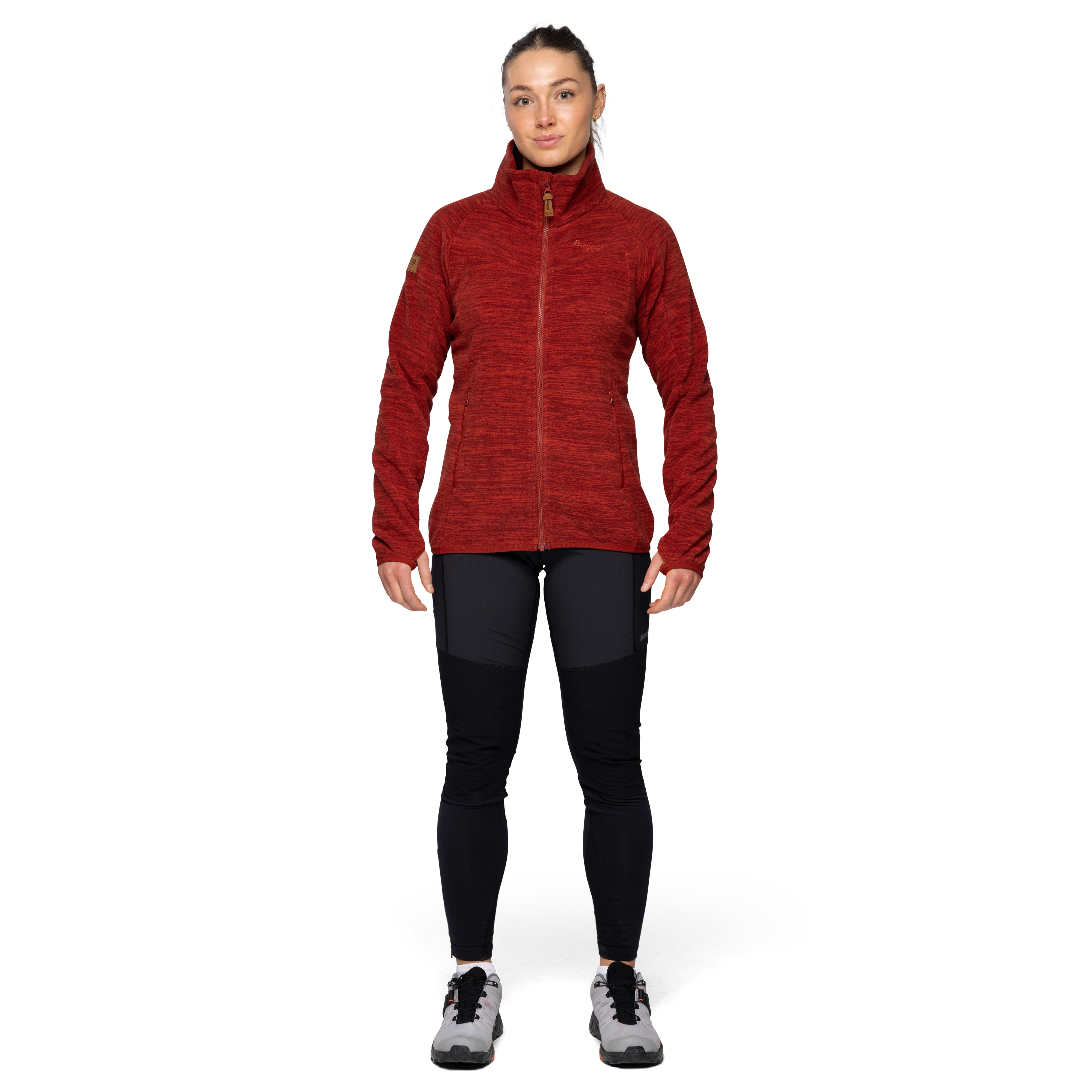 Hareid Fleece W Jacket NoHood Chianti Red