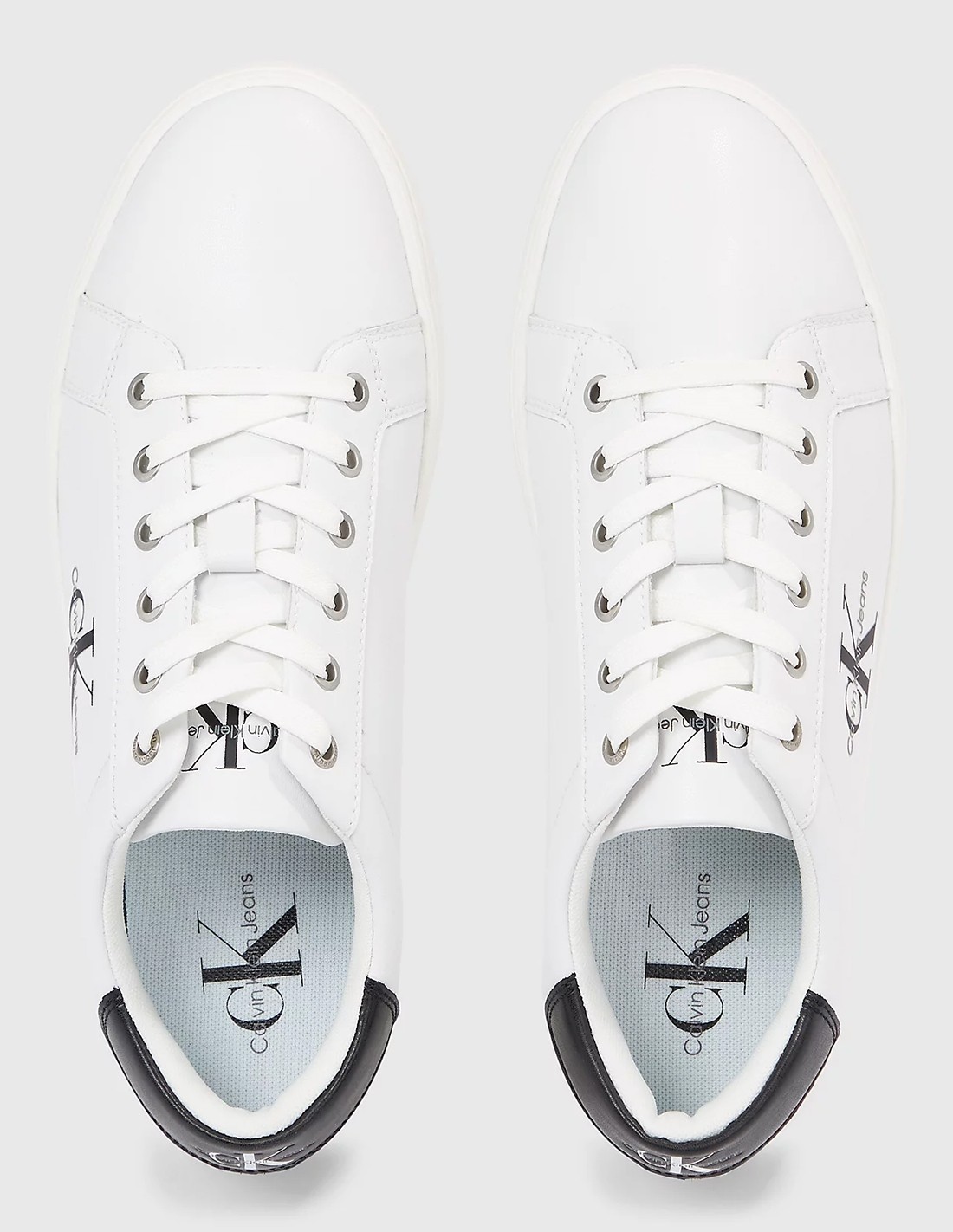 calvin klein baskets de ville homme classic cupsole lace blanc