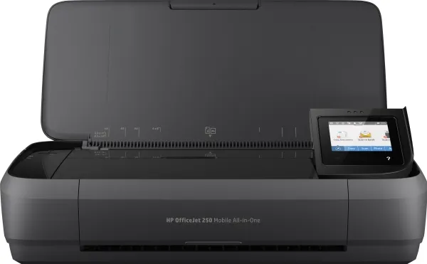HP Officejet 250 Mobile All-in-One - Multifunktionsprinter - farve - blækprinter - Legal (216 x 356 mm) (original) - A4/Legal (medie) - op til 8 spm (kopiering) - op til 10 spm (udskriver) - 50 ark - USB 2.0, USB vært, Wi-Fi