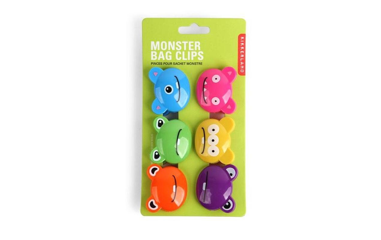 Verschlussclip Monster 6 Stück, MehrfarbigVerschlussklemmen-Set für Nahrungsmitteltüten