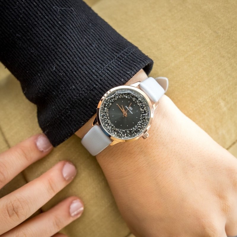 Montre Femme GIORGIO bracelet Cuir Gris