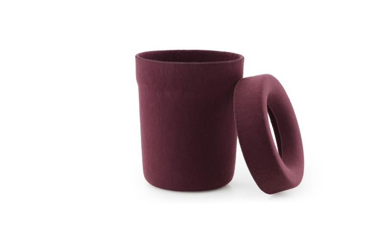 Normann Copenhagen Hide Office prullenbak Off Cream