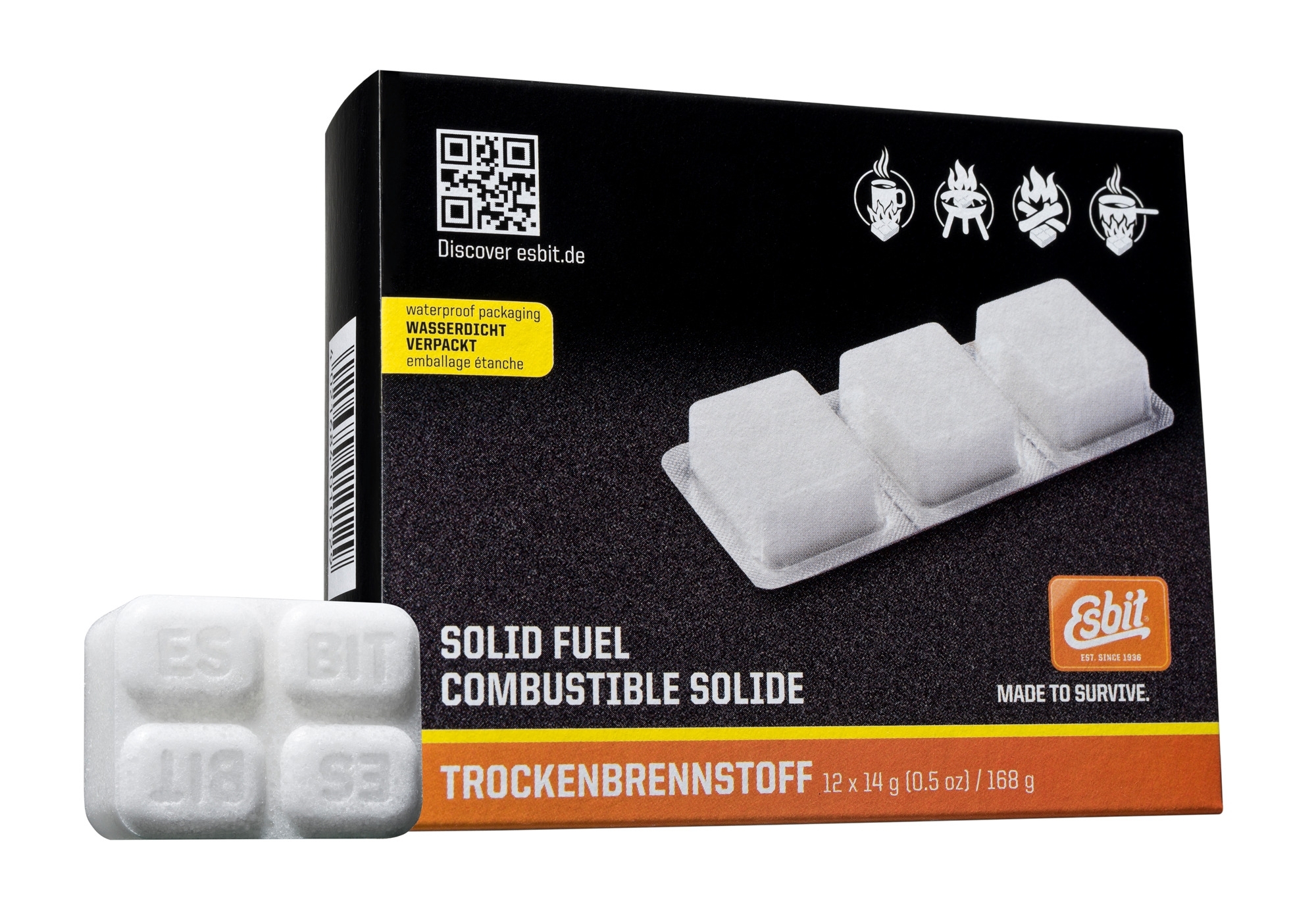 Esbit Trockenbrennstofftabletten 12 x 14g für Taschenkocher