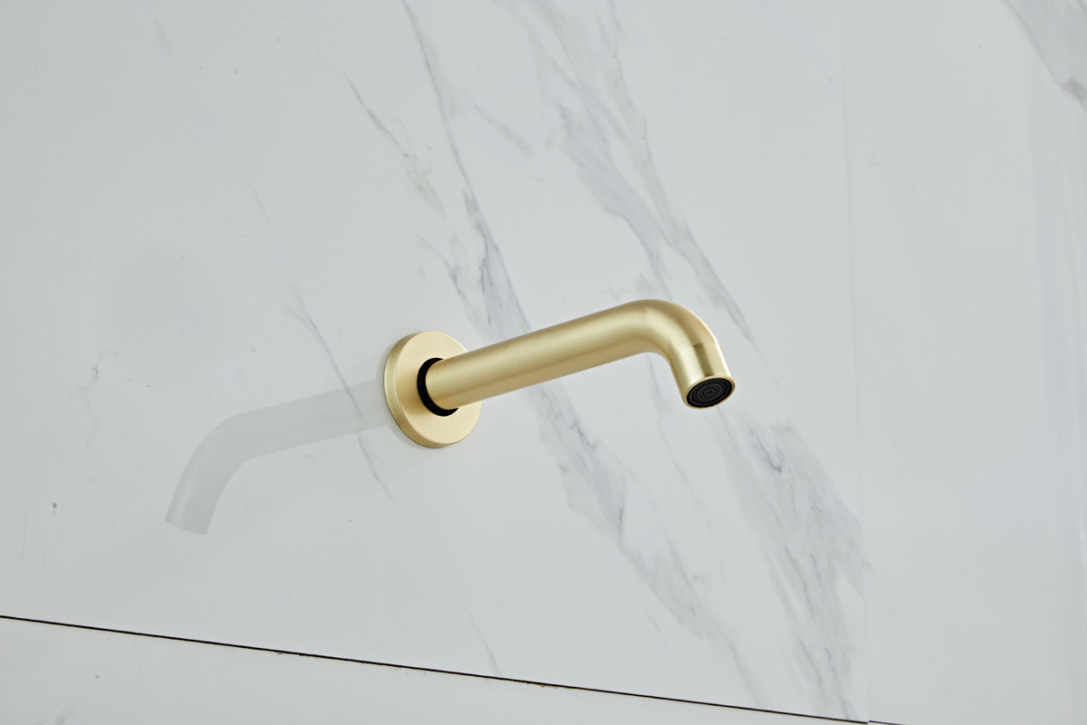 Saniclear Brass baduitloop geborsteld messing / mat goud