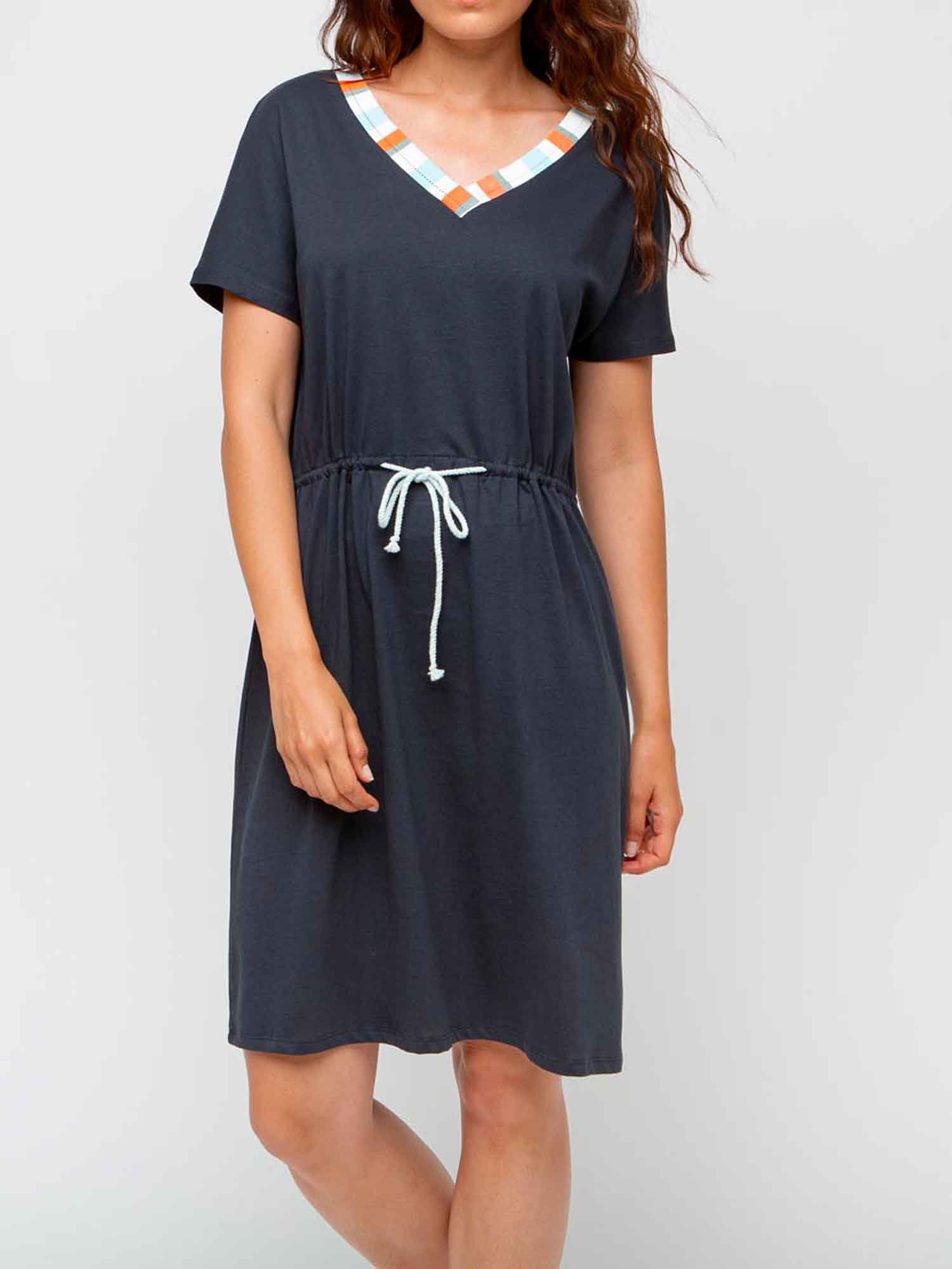 Robe Femme Coton Biologique Bleu Marine