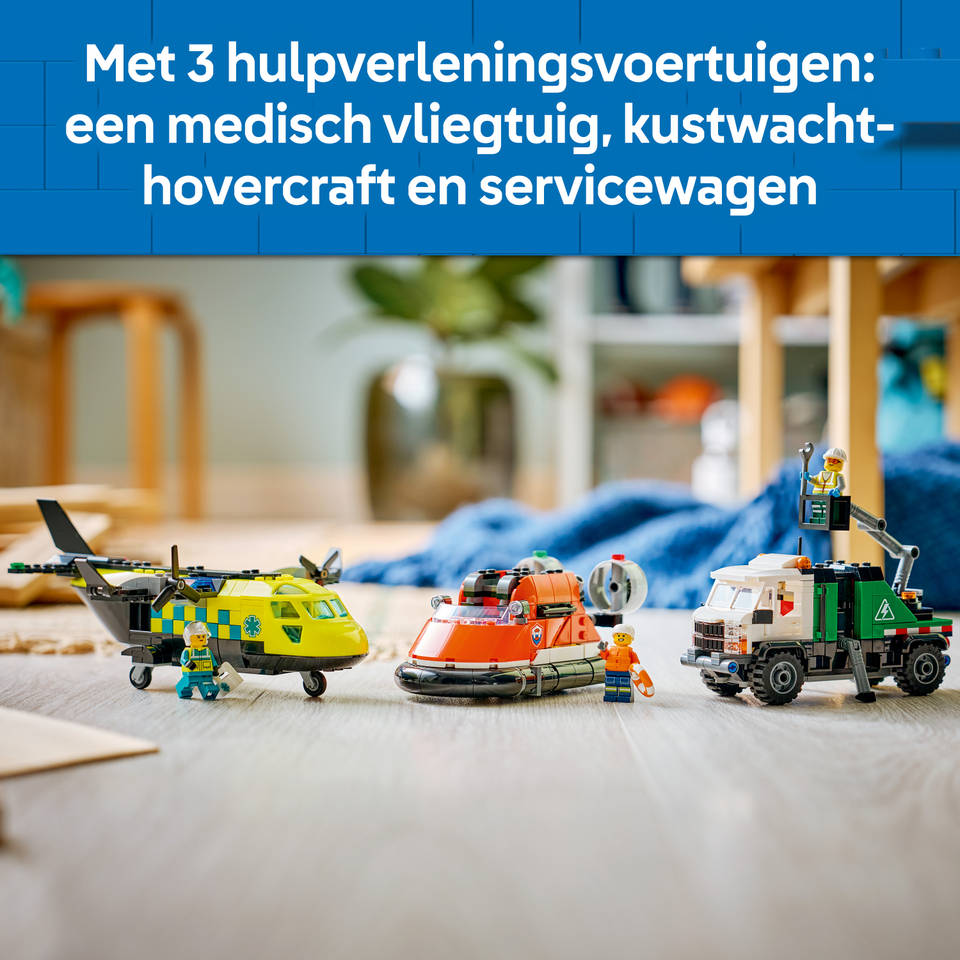 LEGO City vliegtuig, servicewagen en hovercraft remix 60505