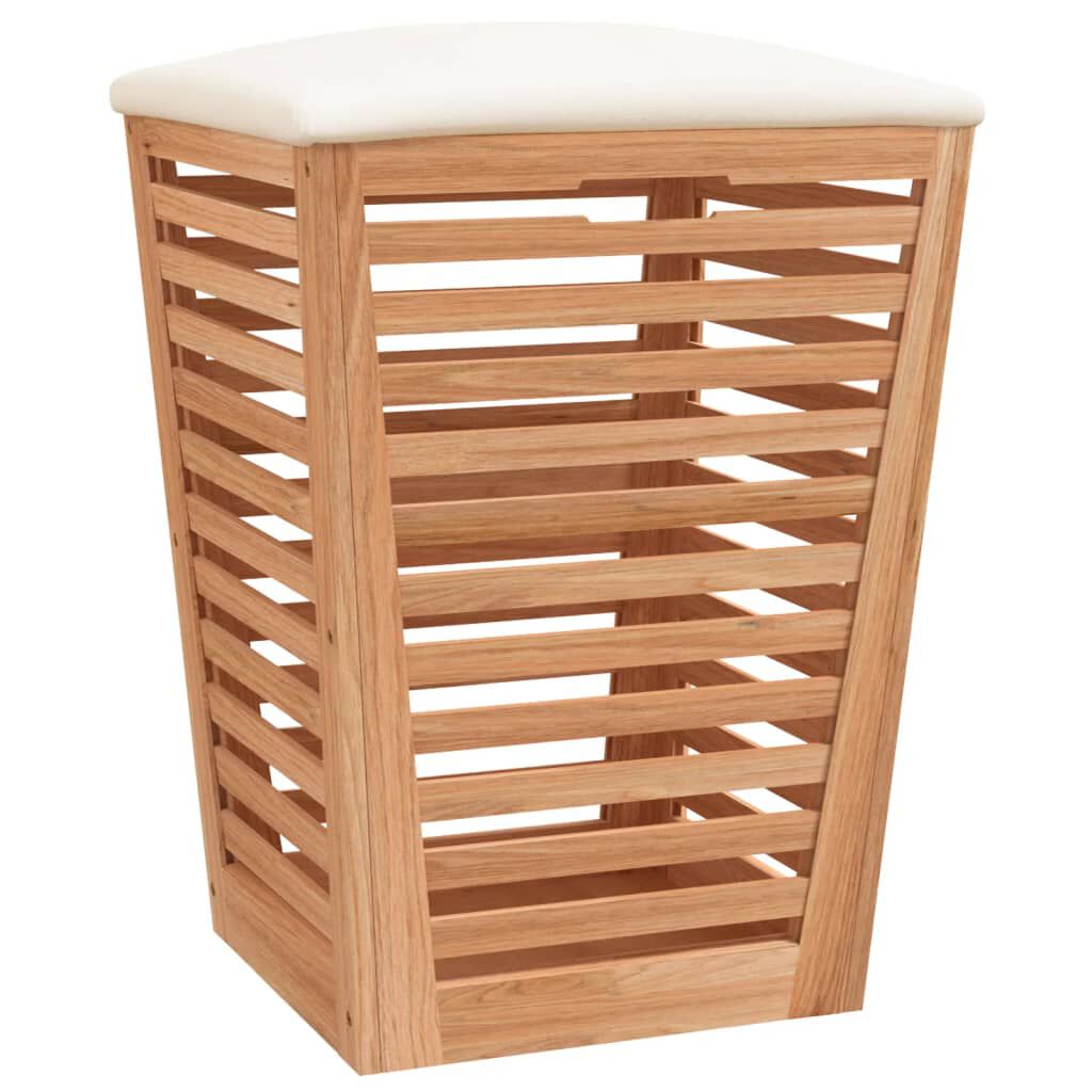 vidaXL Badkamerkruk 40,5x40,5x56 cm massief walnotenhout