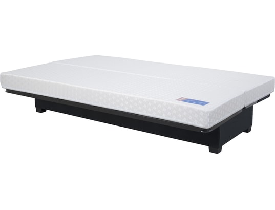 CONCEPT1 - Canapé lit Axel CC 130 mousse 35 kg couette taupe