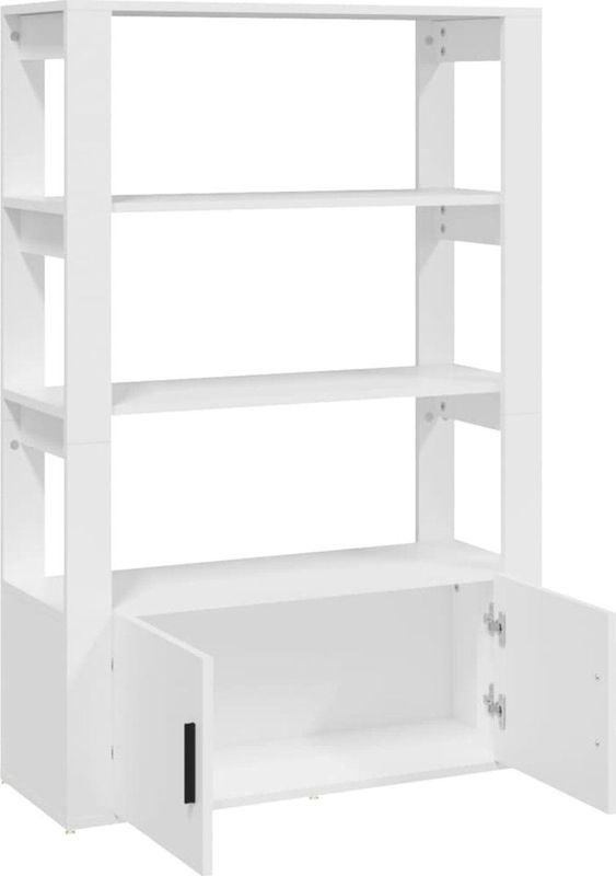 vidaXL - Dressoir - Wit - Bewerkt Hout