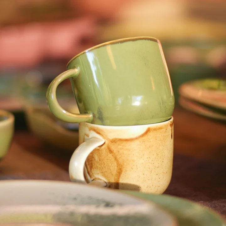 HKliving - Chef Ceramics Becher, 320 ml, moss green