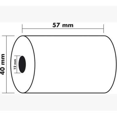 Exacompta - 10 Bobines thermiques - rouleaux TPE - 57 x 40 x 12 mm - sans Bisphénol A