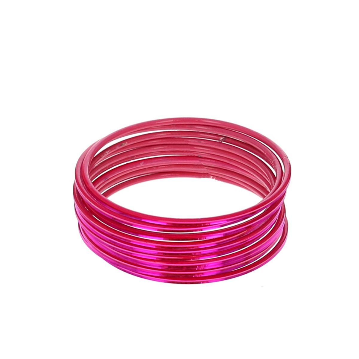 Lot de 12 bracelets en métal indien rose Pondie Chérie