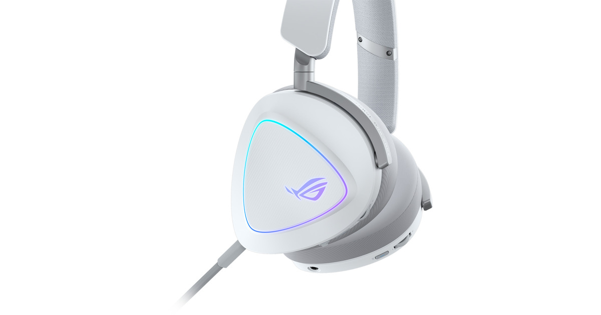 ASUSROG Delta II Moonlight White Edition over-ear gaming headset  (Wit, RGB, 3.5 mm, 2.4 GHz, Bluetooth)