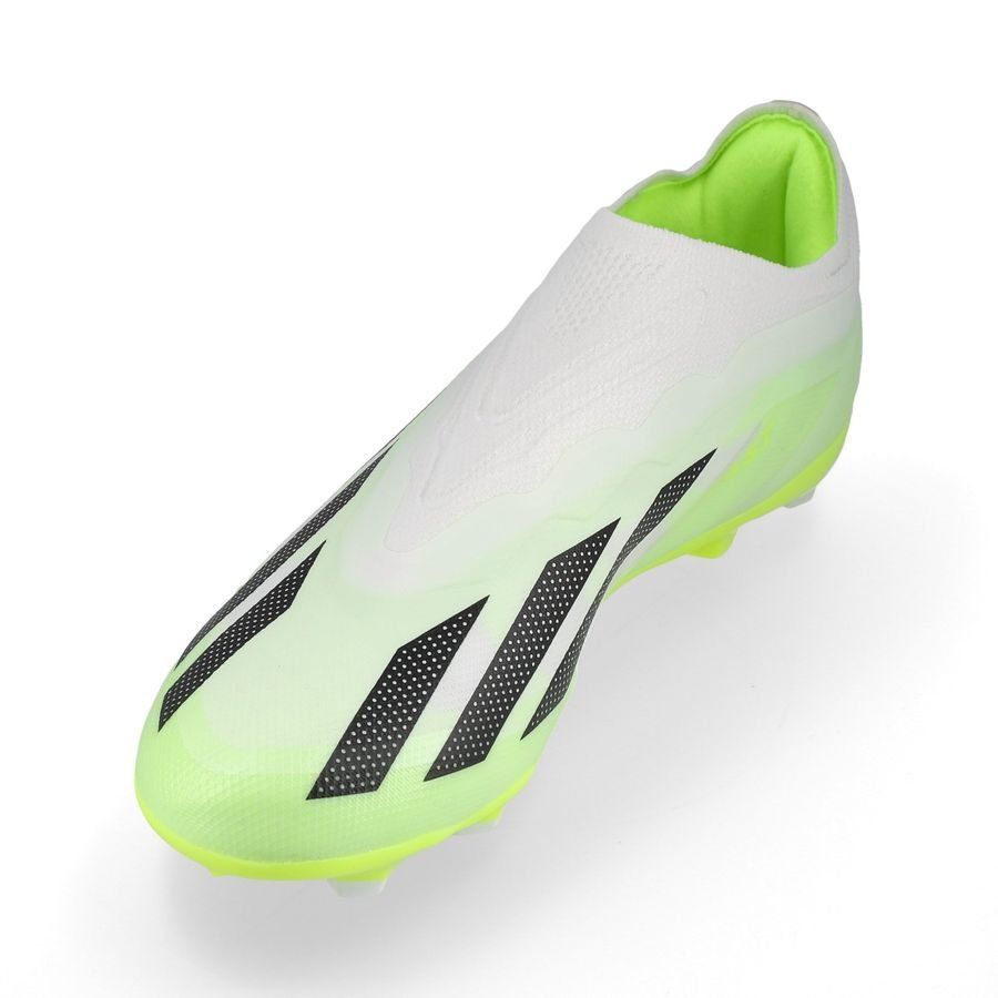 adidas X Crazyfast .1 Laceless FG Crazyrush - Blanc/Noir/Lucid Lemon Enfant