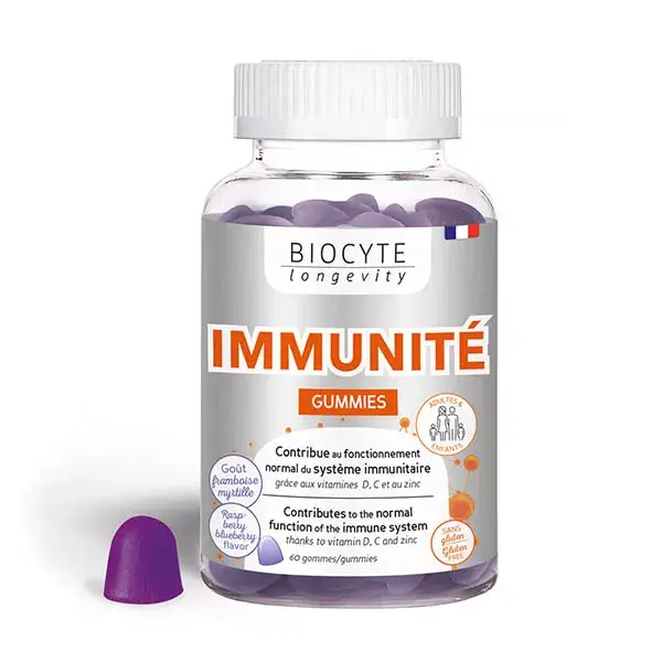 Gomas Biocyte Immunity para o Sistema Imunológico - Vitaminas D, C e Zinco - 60 unidades