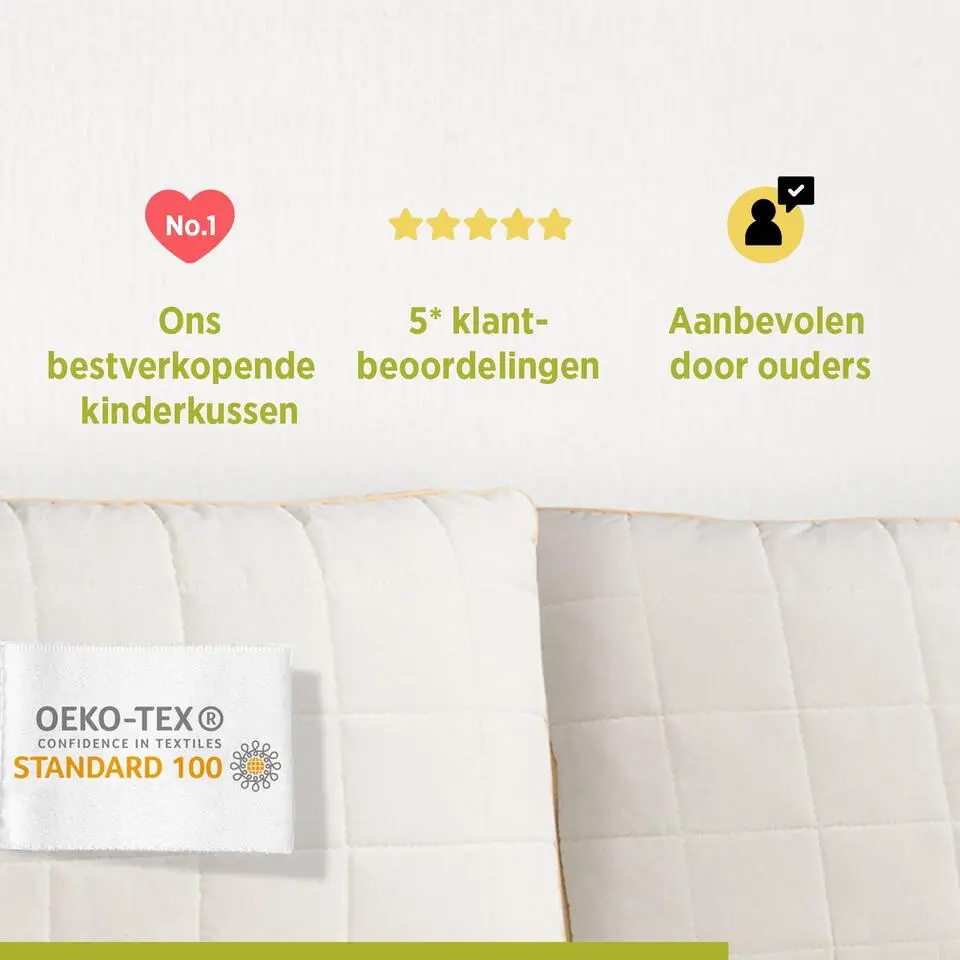 Vitapur Peuter Hoofdkussen - Kinder hoofdkussen 40x60 cm