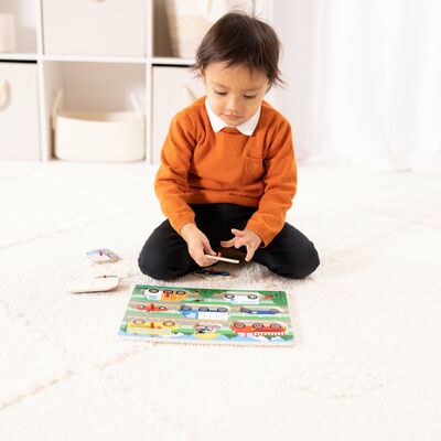 Melissa & Doug Knottepuslespill Av Tre Kjøretøy 8 Deler