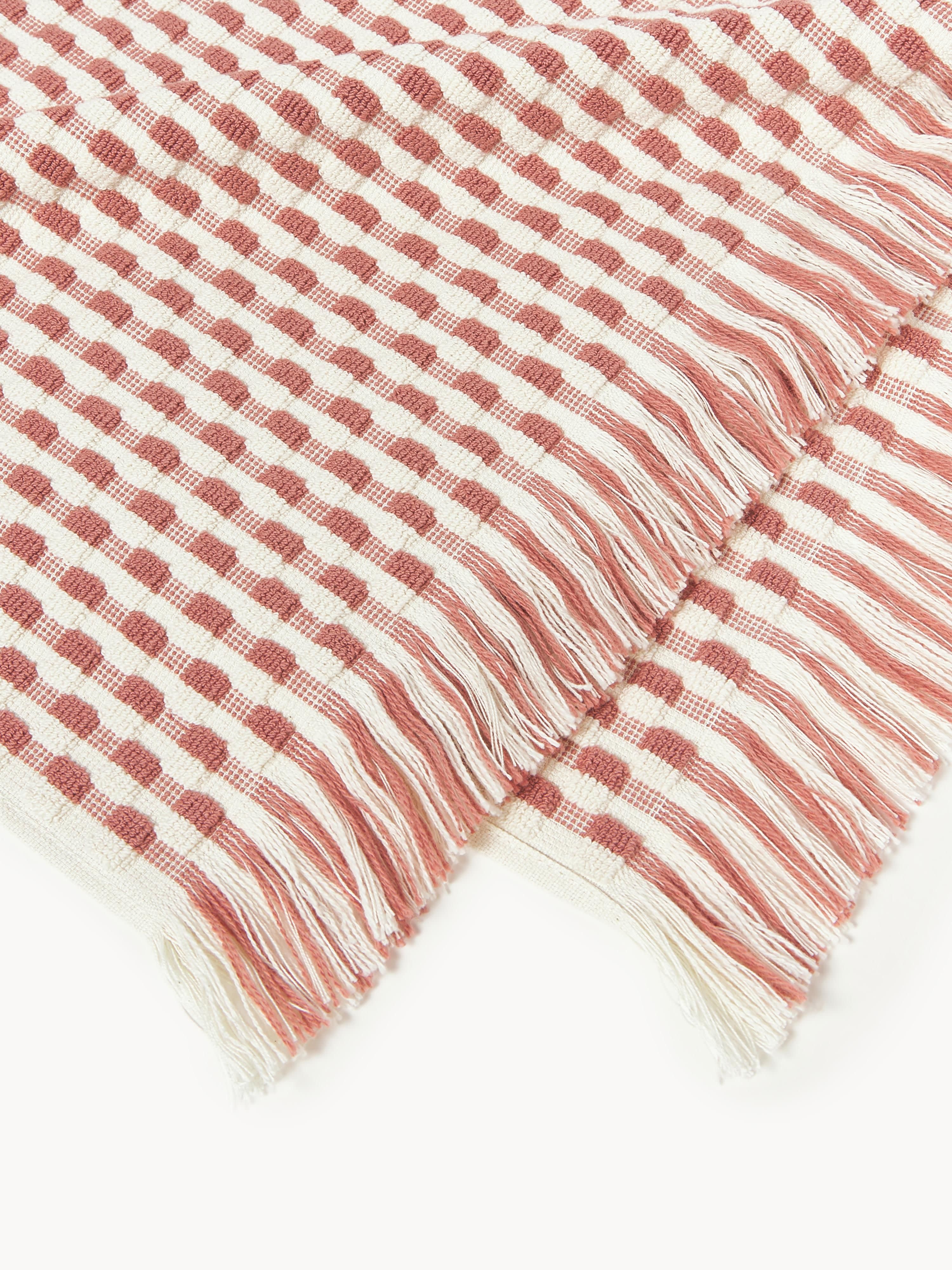 Handdoek Juniper met hoog-laag structuur, in verschillende formaten