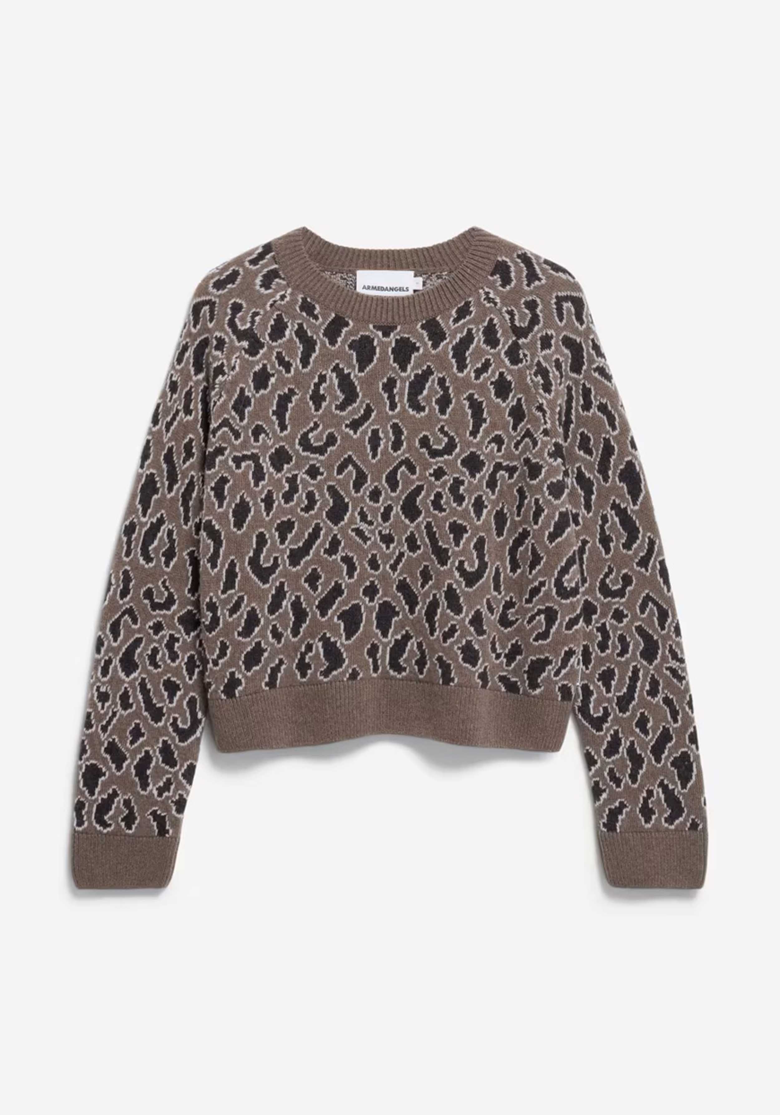 Armedangels Strickpullover Diliriaa Leopaa Walnut Cream