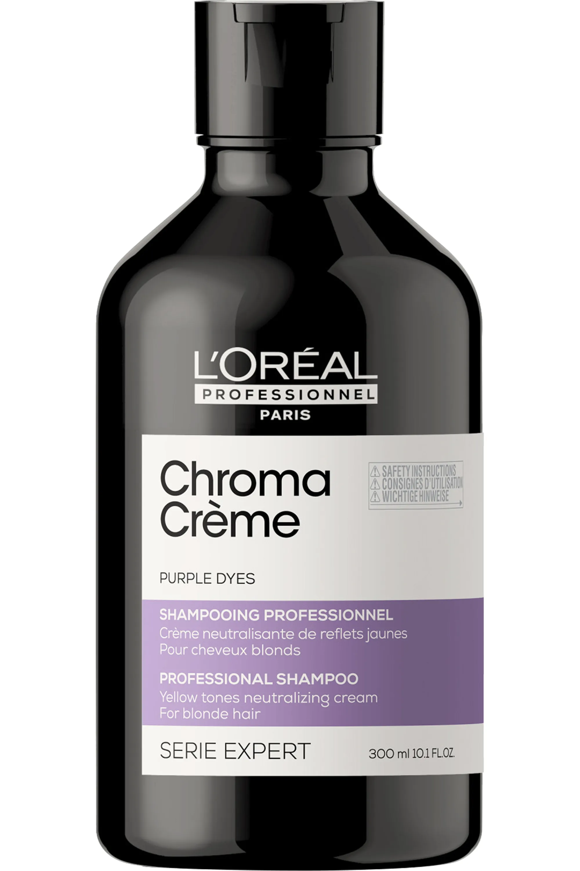 L'Oréal Professionnel Shampoing anti-reflets jaunes pour cheveux blonds Chroma Crème Violet-300 ml