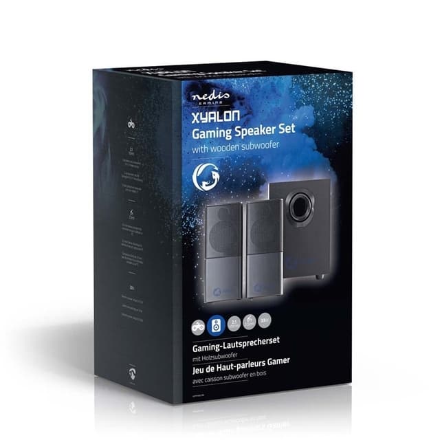 Nedis Gaming Højttaler | Højttalerkanaler: 2.1 | USB Drevet | 3.5 mm Hanstik | 30 W | Uden Belysning | Volumenkontrol