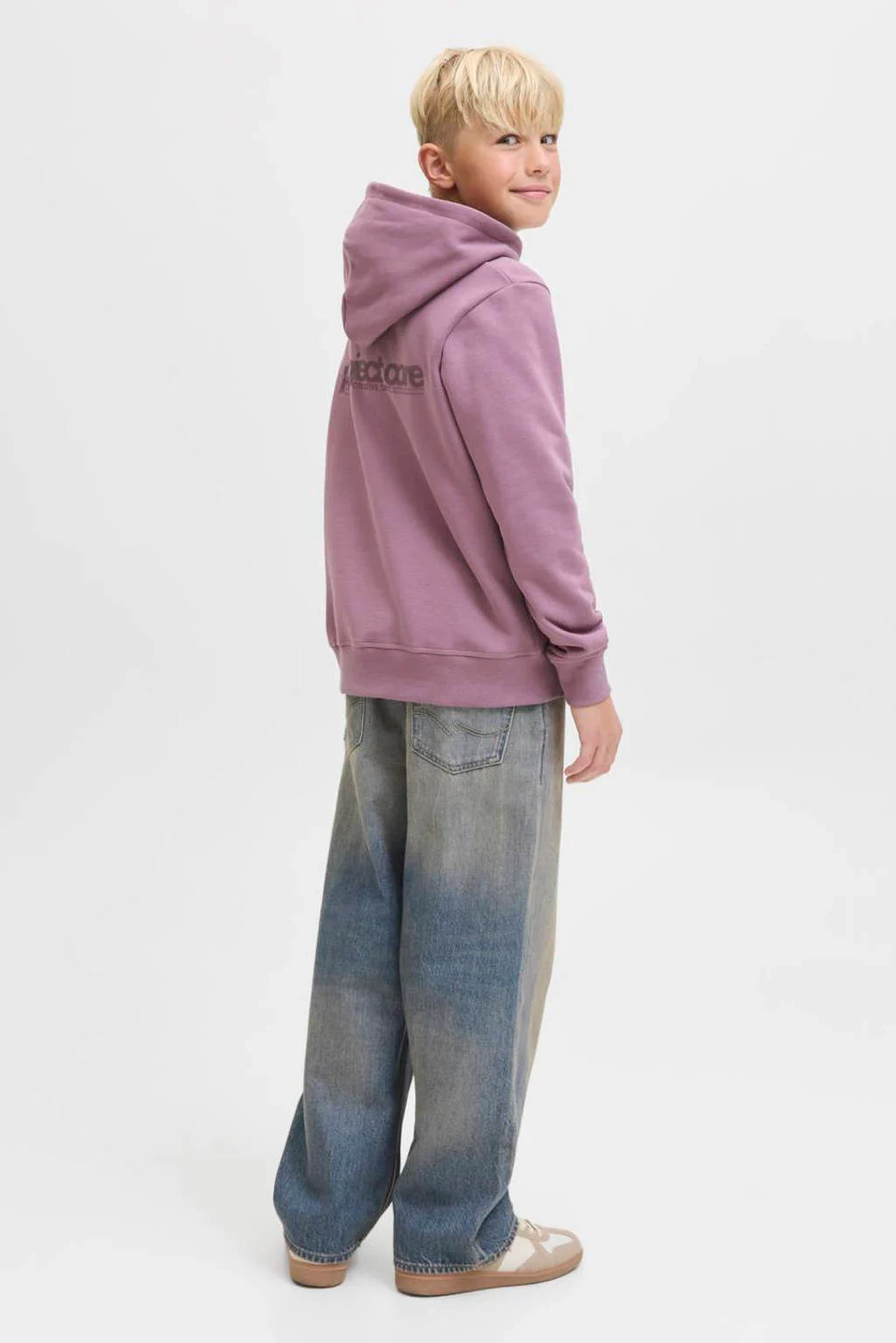 JACK & JONES JUNIOR baggy high waist baggy jeans medium blue denim