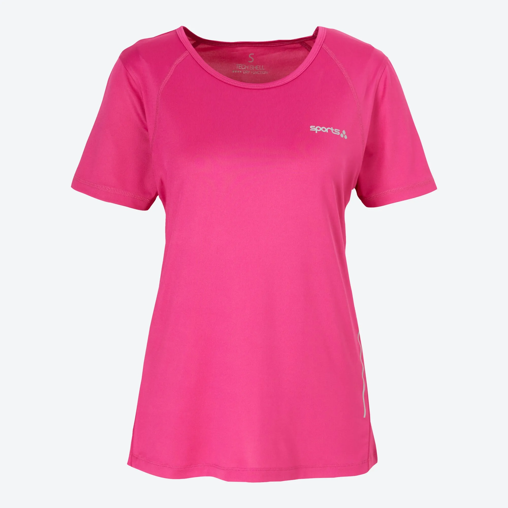 Damen-Fitness-T-Shirt mit reflektierendem Logo