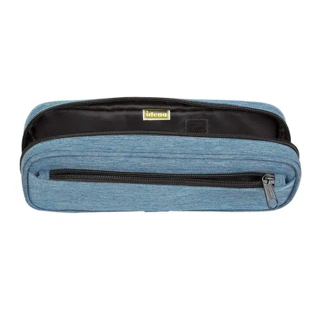 Idena Stifte-Etui mit Seitenfach, blau