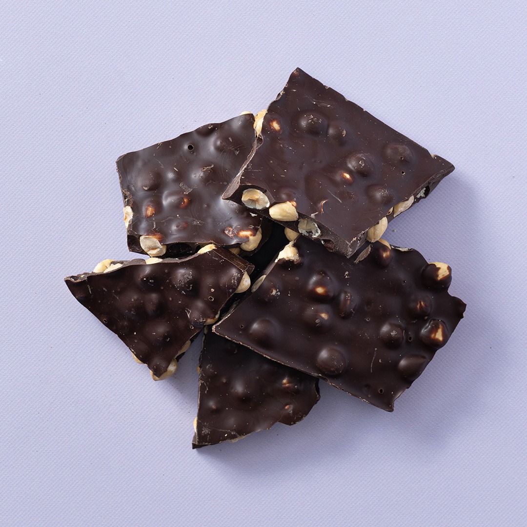 Chocolade hazelnoot breekplaat puur brokken